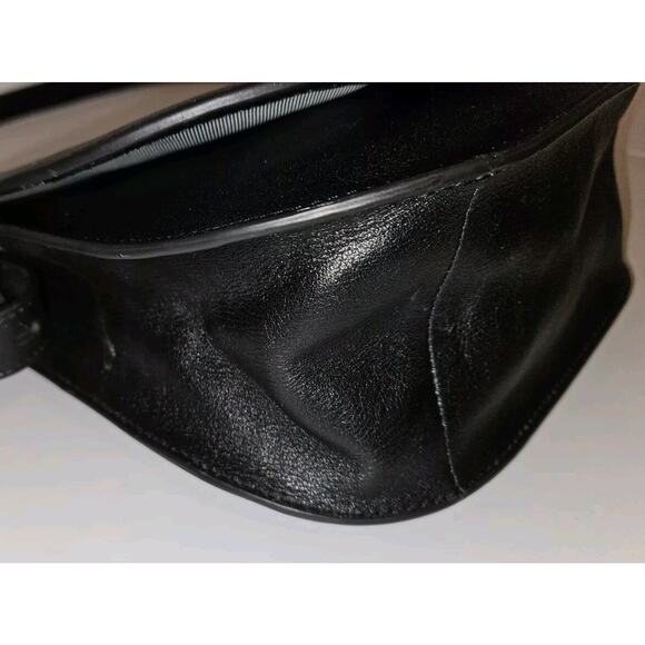 Fossil Wiley leather Saddle Bag Crossbody Black 9.5x8.5x4 - Picture 7 of 12